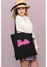 Brz Collection Barbie Tote Bag Gabardin Kadın Omuz Çantası Siyah