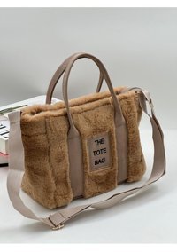 Kriste Bell The Tote Bag Peluş Kadın Omuz Çantası Yeşil