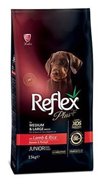 Reflex Plus Plus Kuzu Etli Pirinçli Orta Irk Yavru Köpek Maması 15 Kg