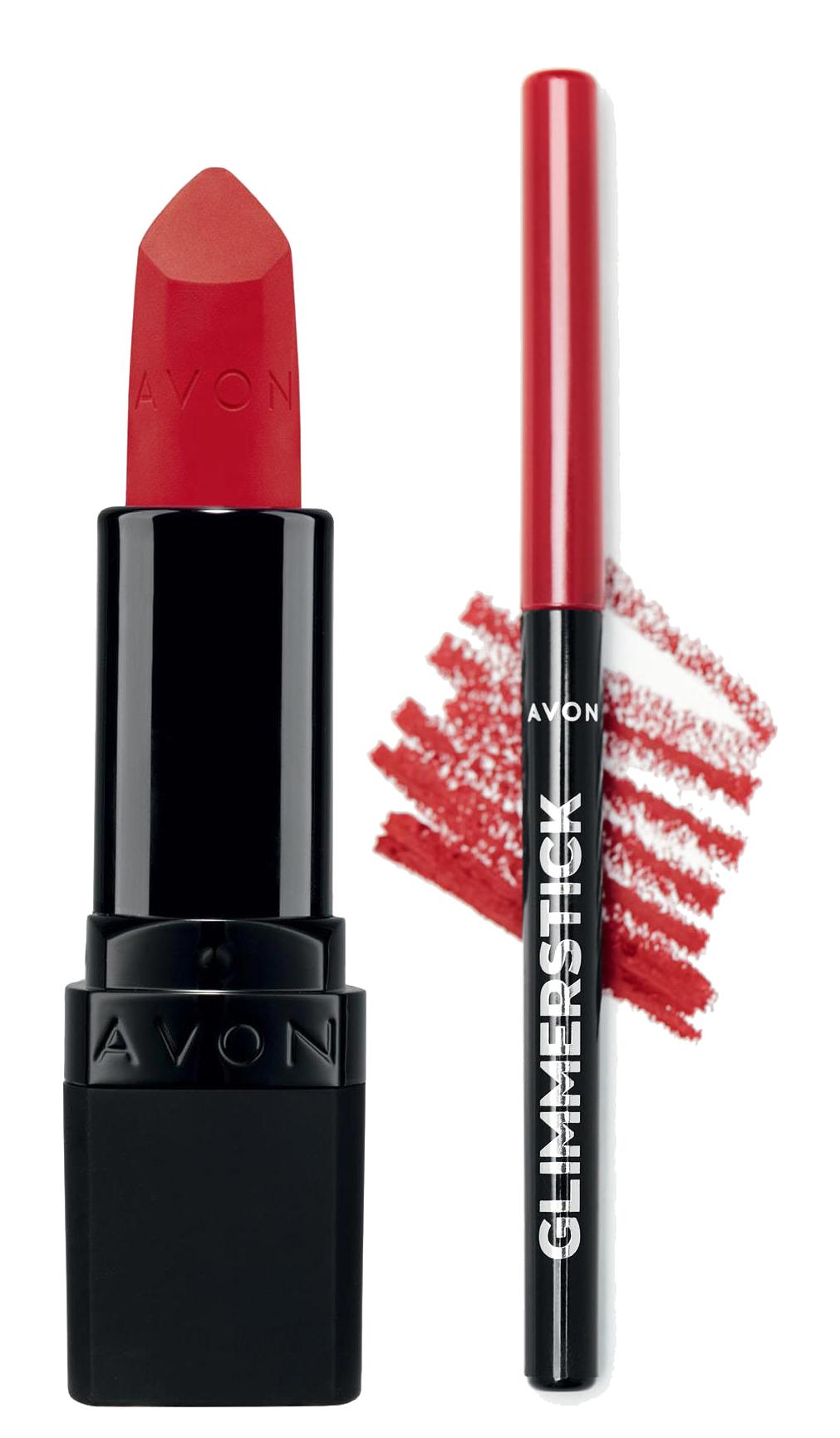 Avon Glimmerstick Suya Dayanıklı Mat Dudak Kalemi Kırmızı