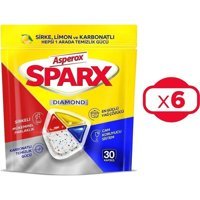 Asperox Sparx Diamond Limon Sirke Kokulu Tablet Bulaşık Makinesi Deterjanı 180 Adet