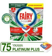 Fairy Platinum Plus Limon Kokulu Tablet Bulaşık Makinesi Deterjanı 75 Adet