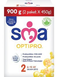 Sma Optipro Laktozlu Tahılsız Probiyotikli 2 Numara Devam Sütü 900 gr