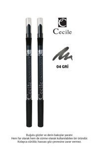 Cecile 2'li Mat Pastel Gri Kalıcı Kalın Uçlu Kalem Eyeliner