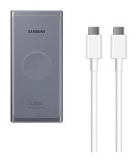 Samsung A11 10000 mAh Hızlı Şarj Mıknatıslı Type C Kablosuz Powerbank Gri