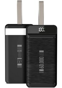 Powerway Qc60 60000 mAh Hızlı Şarj Mını USB Powerbank Siyah