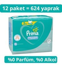 Prima 52 Yaprak 12'li Islak Mendil