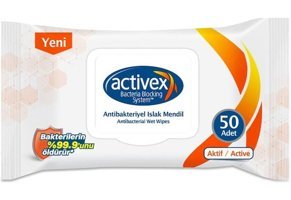 Activex Hassas Ciltler Antibakteriyel 50 Yaprak Islak Mendil