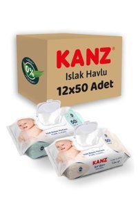 Kanz Yenidoğan 50 Yaprak 12'li Islak Mendil