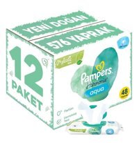 Prima Pampers Harmonie Aqua Pure 48 Yaprak 12'li Islak Mendil