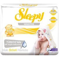 Sleepy Sensitive Yenidoğan 50 Yaprak 3'lü Islak Mendil