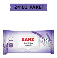 Kanz Lavanta Kokulu 90 Yaprak 24'lü Islak Mendil