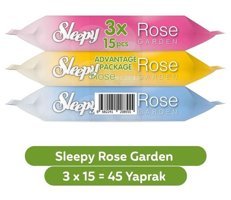 Sleepy Rose Garden 15 Yaprak 3'lü Islak Mendil