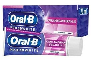 Oral b Pro 3D White Canlandıran Ferahlık Naneli Florürlü Diş Macunu 75 ml