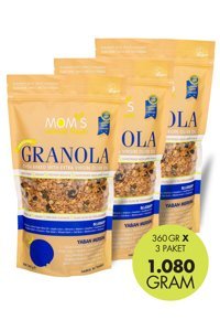 Mom's Natural Foods Yaban Mersinli Granola 3x360 gr