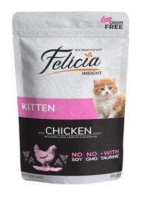 Felicia Kitten Tavuk Yavru Yaş Kedi Maması 2x85 gr