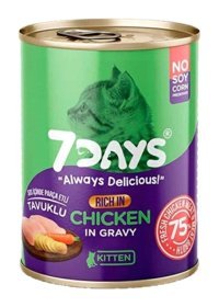 7 Days Kitten Tavuk Soslu Yavru Yaş Kedi Maması 415 gr