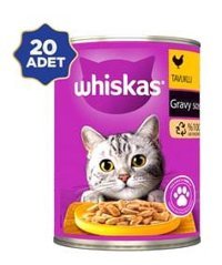 Whiskas Tavuk Soslu Yetişkin Yaş Kedi Maması 20x400 gr