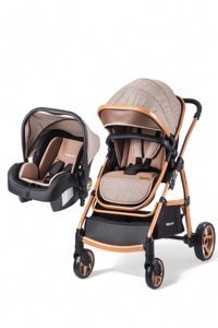 Baby Care Bc 315 Katlanabilir Tek Elle Kapanan Travel Sistem Bebek Arabası Kahverengi