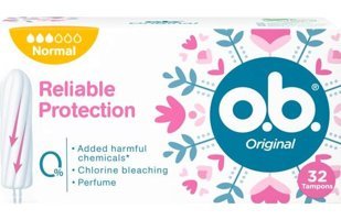 O.B. Reliable Protection Normal Tampon 32'li