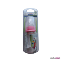 Bambino Silikon Yenidoğan Yavaş Akışlı 0-6 Ay Desenli Pembe Biberon 125 ml