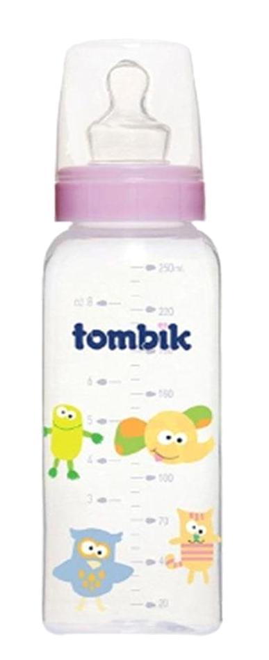 Tombik Silikon 6+ Ay Desenli Lila Biberon 250 ml