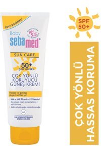 Sebamed Sun 50 Faktör Tüm Ciltler İçin Leke Karşıtı Nemlendirici Yağsız Suya Dayanıklı Yüz ve Vücut Güneş Kremi 75 ml