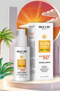 Biocure 50 Faktör Tüm Ciltler İçin Nemlendirici Suya Dayanıklı Yüz Güneş Kremi 50 ml