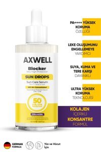 Axwell 50 Faktör Tüm Ciltler İçin Nemlendirici Suya Dayanıklı Yüz Güneş Kremi 50 ml