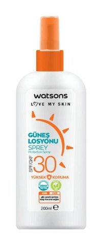 Watsons 30 Faktör Tüm Ciltler İçin Nemlendirici Suya Dayanıklı Yüz ve Vücut Güneş Losyonu 200 ml