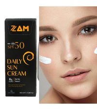 7Zam Daily 50 Faktör Tüm Ciltler İçin Leke Karşıtı Nemlendirici Yağsız Suya Dayanıklı Yüz Güneş Kremi 100 ml