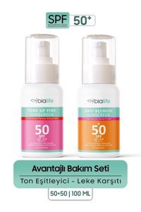 Bialife Renkli 50 Faktör Tüm Ciltler İçin Leke Karşıtı Nemlendirici Kapatıcılı Suya Dayanıklı Yüz Güneş Kremi 50 ml