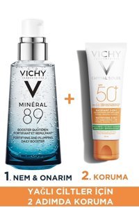 Vichy Ideal Soleil 50 Faktör Yağlı Ciltler İçin Nemlendirici Suya Dayanıklı Yüz Güneş Kremi 50 ml