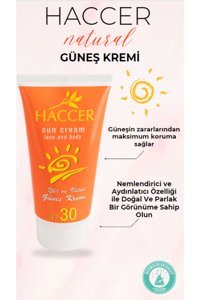 Haccer 30 Faktör Tüm Ciltler İçin Nemlendirici Suya Dayanıklı Yüz Güneş Kremi 150 ml