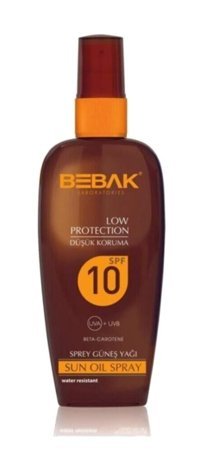 Bebak Sun Oil Spray 10 Faktör Tüm Ciltler İçin Nemlendirici Suya Dayanıklı Yüz Güneş Kremi 150 ml