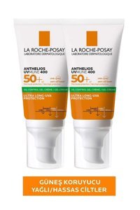 La Roche Posay Anthelios 50 Faktör Yağlı Ciltler İçin Nemlendirici Suya Dayanıklı Yüz ve Vücut Güneş Kremi 2x50 ml