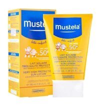 Mustela Sun 50 Faktör Tüm Ciltler İçin Leke Karşıtı Nemlendirici Yağsız Suya Dayanıklı Yüz ve Vücut Güneş Kremi 100 ml