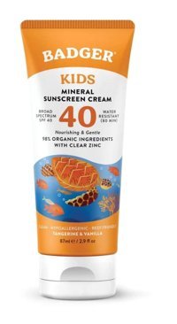 Badger Mineral Cream 40 Faktör Tüm Ciltler İçin Leke Karşıtı Nemlendirici Yağsız Yüz ve Vücut Güneş Kremi 87 ml