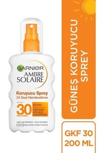 Garnier Ambre Solaire 30 Faktör Tüm Ciltler İçin Nemlendirici Suya Dayanıklı Yüz Güneş Kremi 200 ml