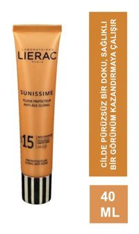 Lierac Sunissime Protective Fluid 15 Faktör Tüm Ciltler İçin Leke Karşıtı Nemlendirici Yağsız Suya Dayanıklı Yüz Ve Vücut Güneş Kremi 40 ml