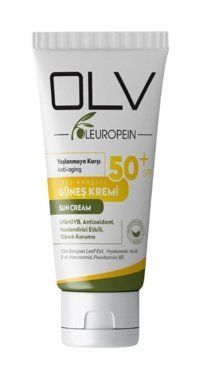 Olv 50 Faktör Tüm Ciltler İçin Nemlendirici Yaşlanma Karşıtı Suya Dayanıklı Yüz Güneş Kremi 150 ml