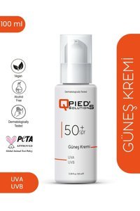 Qpieds Solutions Qpied'S Solutions 50 Faktör Tüm Ciltler İçin Nemlendirici Suya Dayanıklı Yüz Güneş Kremi 100 ml