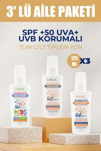 L'Roux Health & Beauty 50 Faktör Tüm Ciltler İçin Leke Karşıtı Nemlendirici Yağsız Suya Dayanıklı Yüz ve Vücut Güneş Kremi 50 ml