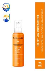 Derminix 50 Faktör Tüm Ciltler İçin Leke Karşıtı Nemlendirici Suya Dayanıklı Yüz ve Vücut Güneş Kremi 50 ml