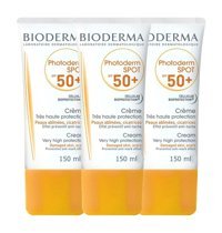 Bioderma Photoderm Spot 50 Faktör Tüm Ciltler İçin Leke Karşıtı Nemlendirici Suya Dayanıklı Yüz Güneş Kremi 3x150 ml