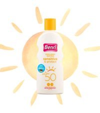 Benri Sensitive&Protect 50 Faktör Tüm Ciltler İçin Leke Karşıtı Nemlendirici Yağsız Suya Dayanıklı Yüz ve Vücut Güneş Sütü 150 ml