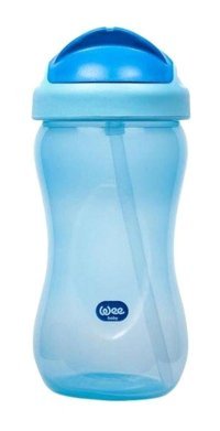 Wee Baby Pipetli Kulpsuz 6+ Ay 350 ml Alıştırma Bardağı Mavi