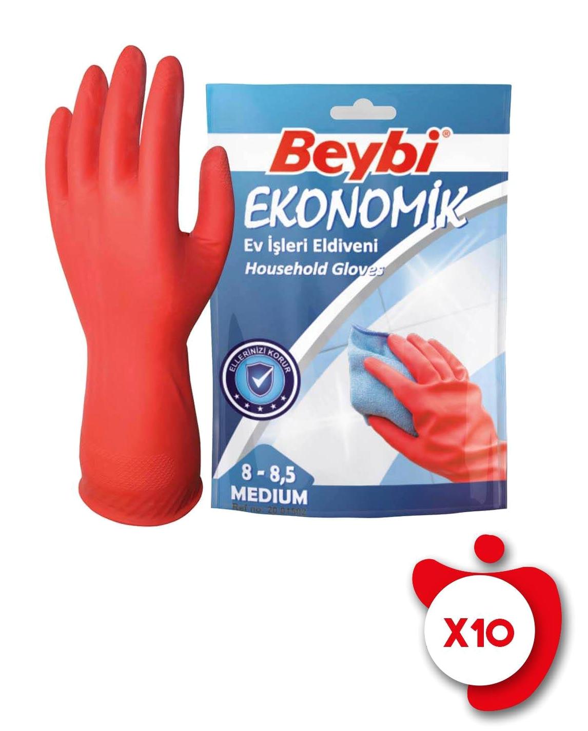 Beybi Medium Temizlik Eldiveni 10 Paket