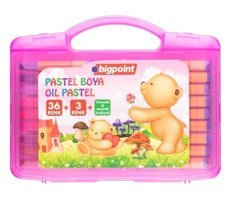 Bigpoint Pembe Çantalı 36+3 Renk Pastel Boya