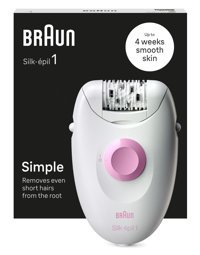 Braun 1 1-010 Koltuk Altı Genital Bölge Bacak İçin 20 Cımbızlı Kablolu Işıklı Epilasyon Cihazı Beyaz-Pembe